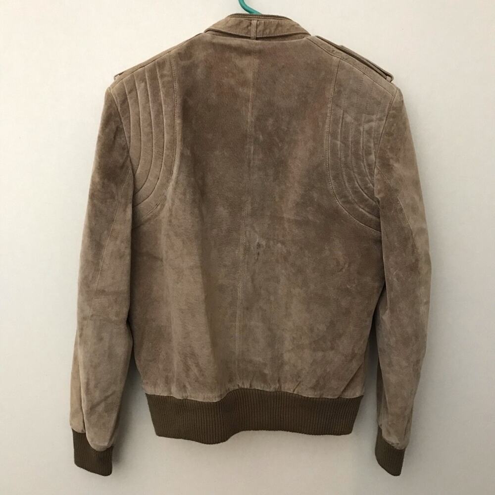 Women's Tan Leather Jacket - Picture 3 of 8